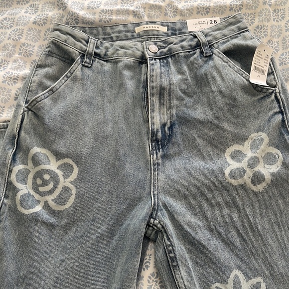 PacSun Daisy boyfriend carpenter pants-jeans NWT - Picture 3 of 4